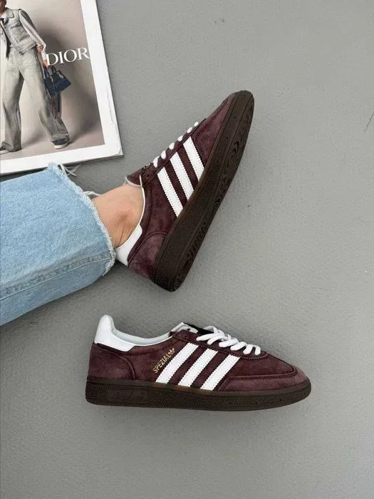 Кросівки Adidas Spezial Brown/White premium | Кроссовки Адидас жіночі чоловічі — фото 8