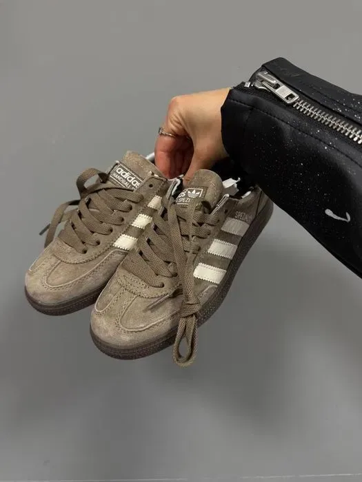 Кросівки Adidas Spezial Grey/Beige premium | Кроссовки Адидас жіночі чоловічі — фото 6