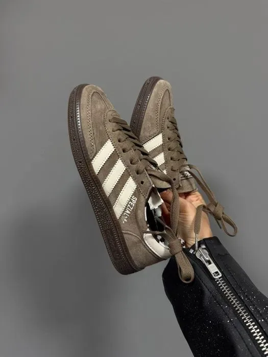 Кросівки Adidas Spezial Grey/Beige premium | Кроссовки Адидас жіночі чоловічі — фото 7