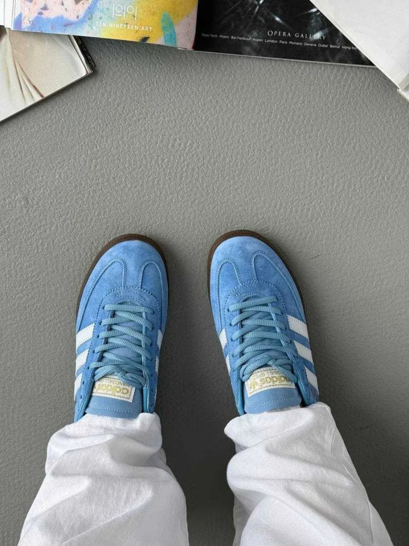 Кросівки Adidas Spezial Handball Blue White premium u2 | Кроссовки Адидас чоловічі жіночі — фото 5