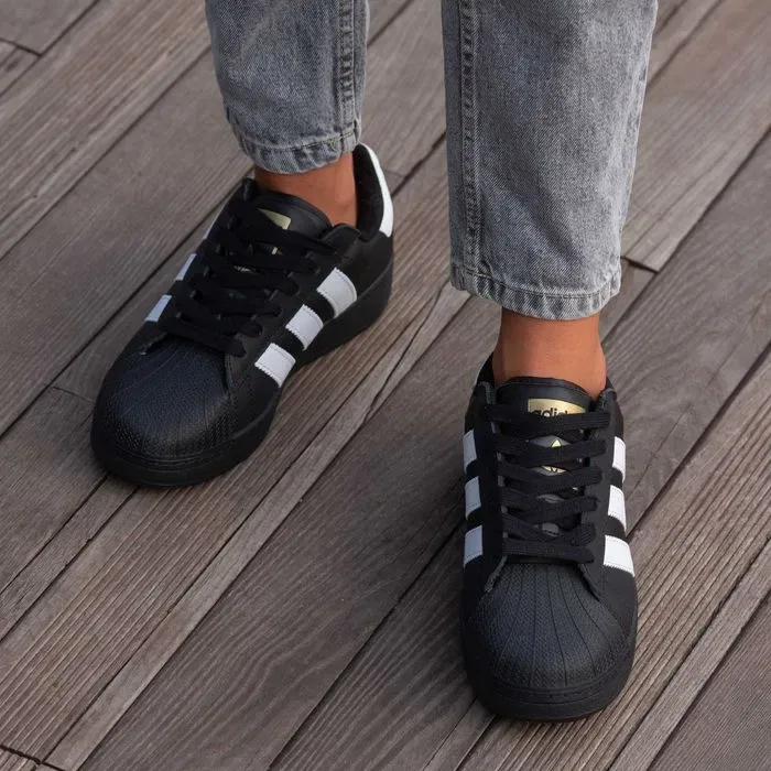 Кросівки Adidas Superstar Platform Black premium | Кроссовки Адидас жіночі — фото 4