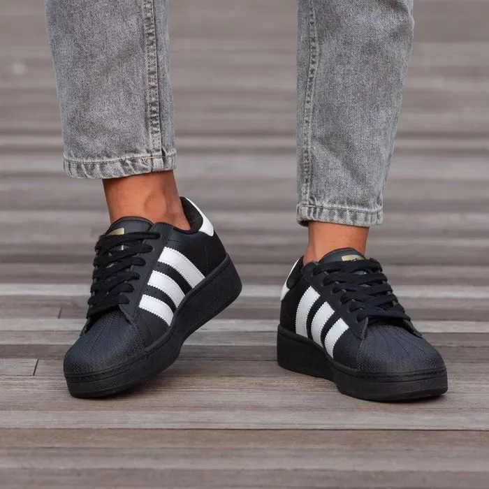 Кросівки Adidas Superstar Platform Black premium | Кроссовки Адидас жіночі — фото 5