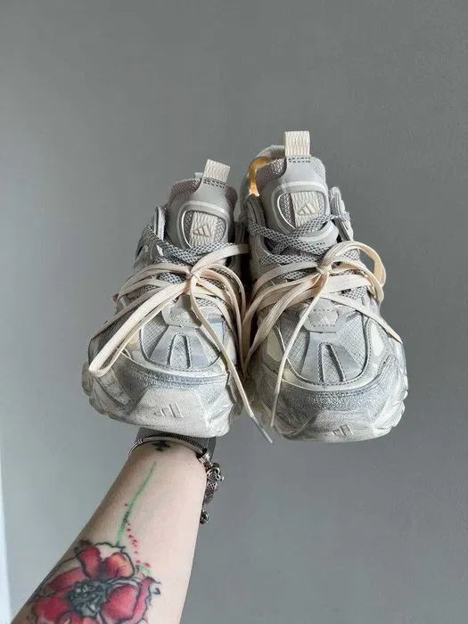 Кросівки Adidas Vento XLG Deluxe Beige Grey premium | Кроссовки Адидас жіночі чоловічі — фото 3