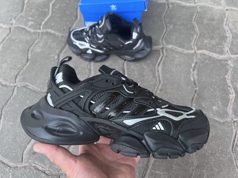 Кросівки Adidas XLG Vento Runner Deluxe black/ grey /white. Vento black/ white. — фото 4