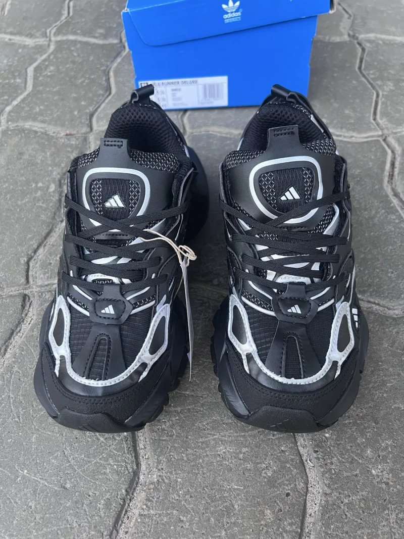 Кросівки Adidas XLG Vento Runner Deluxe black/ grey /white. Vento black/ white. — фото 5