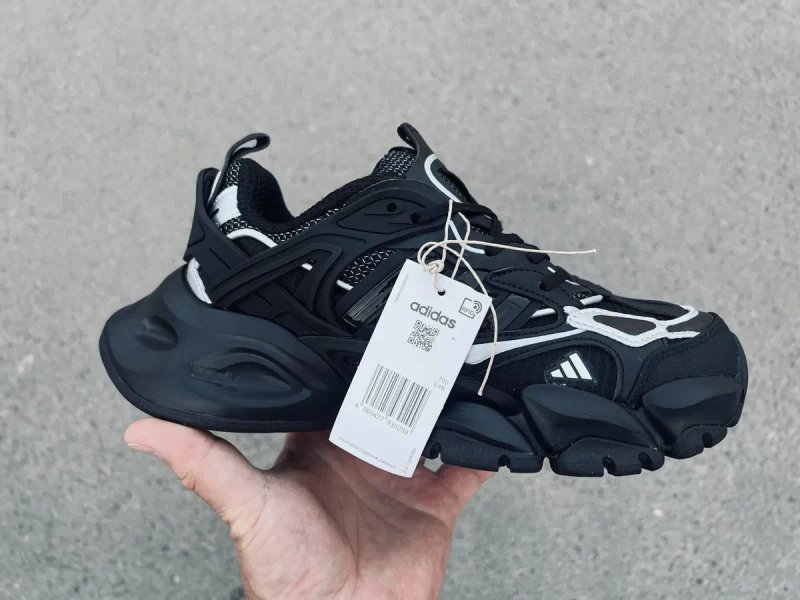 Кросівки Adidas XLG Vento Runner Deluxe black/ grey /white. Vento black/ white. — фото 7