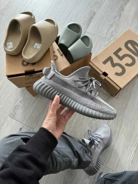Кросівки Adidas Yeezy Boost 350 V2 Space Ash Premium | Кроссовки Адидас чоловічі жіночі