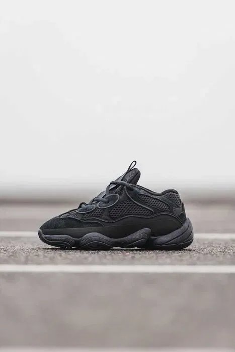 Кросівки Adidas Yeezy Boost 500 Premium Triple Black | Кроссовки Адидас чоловічі жіночі