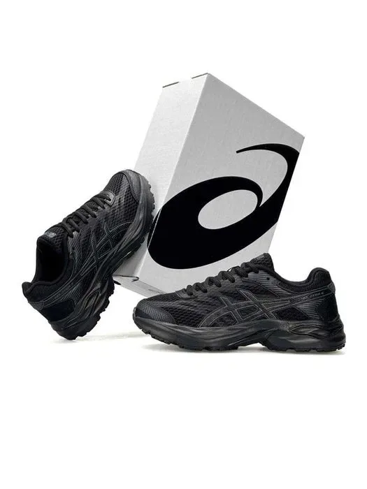 Кросівки Asics Gel-Flux 4 Full Black premium i89 | Кроссовки Асикс жіночі чоловічі — фото 8