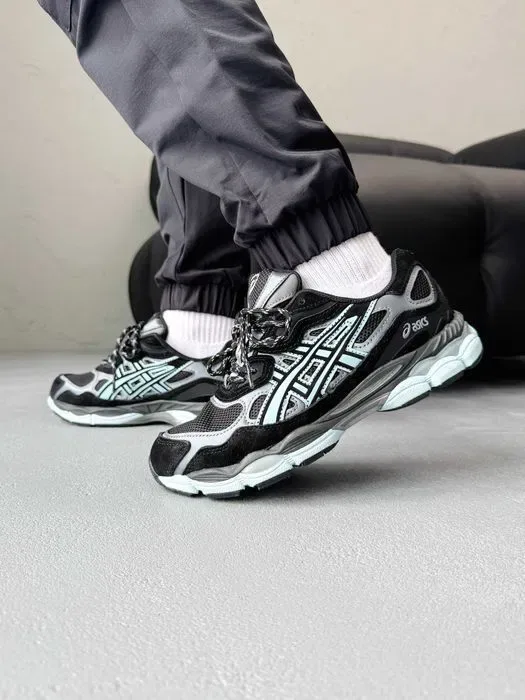 Кросівки Asics Gel-NYC Black/Mint premium | Кроссовки Асикс чоловічі жіночі — фото 2