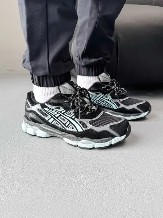 Кросівки Asics Gel-NYC Black/Mint premium | Кроссовки Асикс чоловічі жіночі — фото 4