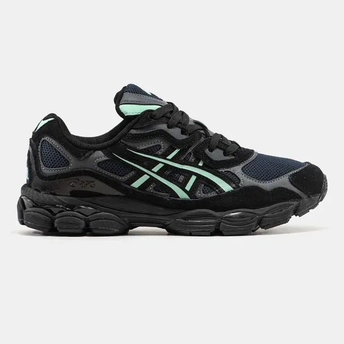 Кросівки Asics Gel-NYC Black/Navy/Mint premium | Кроссовки Асикс чоловічі жіночі — фото 5