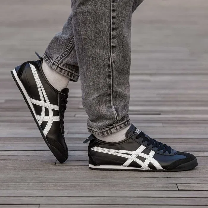 Кросівки Asics Onitsuka Mexico 66 Tiger Balck - White premium | Кроссовки Асикс чоловічі жіночі — фото 3