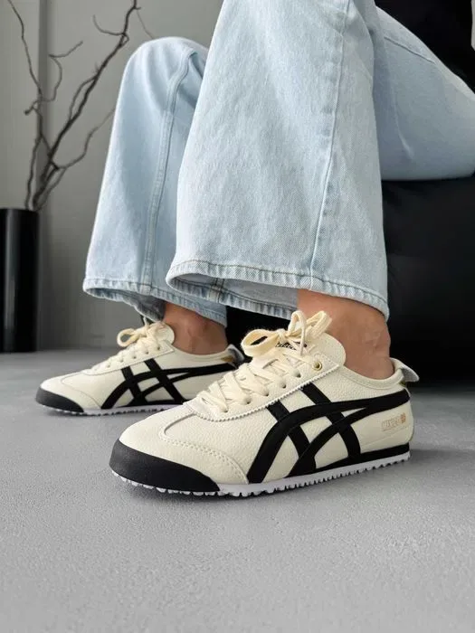 Кросівки Asics Onitsuka Tiger Mexico Black/Beige premium | Кроссовки Асикс жіночі — фото 5