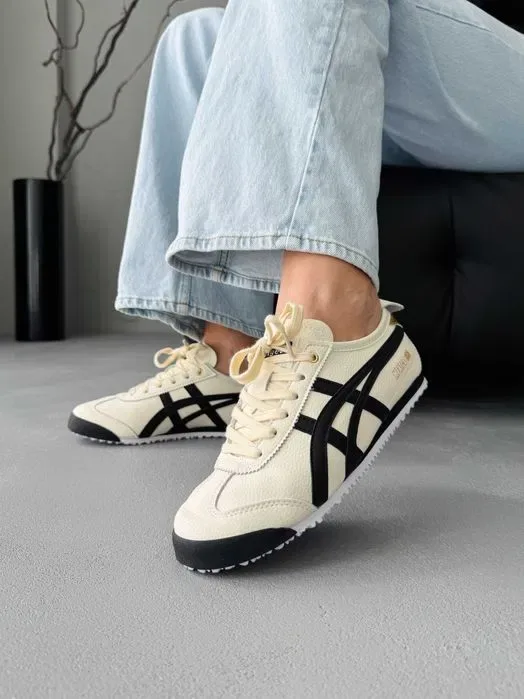 Кросівки Asics Onitsuka Tiger Mexico Black/Beige premium | Кроссовки Асикс жіночі — фото 6