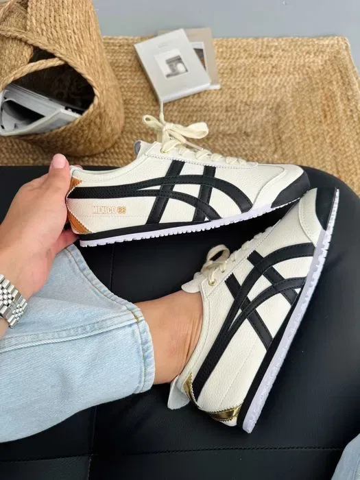 Кросівки Asics Onitsuka Tiger Mexico Black/Beige premium | Кроссовки Асикс жіночі — фото 8