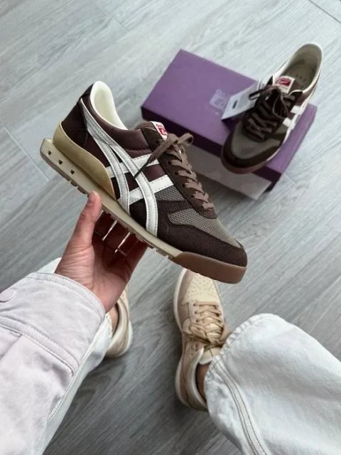 Кросівки Asics Onitsuka Tiger Ultimate 81 Brown-Cream premium | Кроссовки Асикс чоловічі жіночі