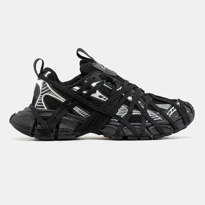 Кросівки Balenciaga 3XL Extreme Lace Black/Silver premium | Кроссовки жіночі — фото 4