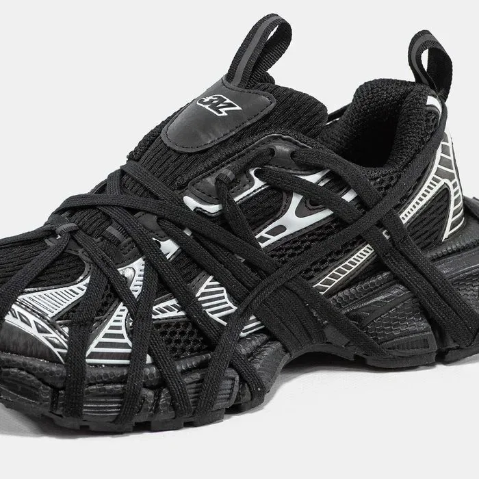 Кросівки Balenciaga 3XL Extreme Lace Black/Silver premium | Кроссовки жіночі — фото 7