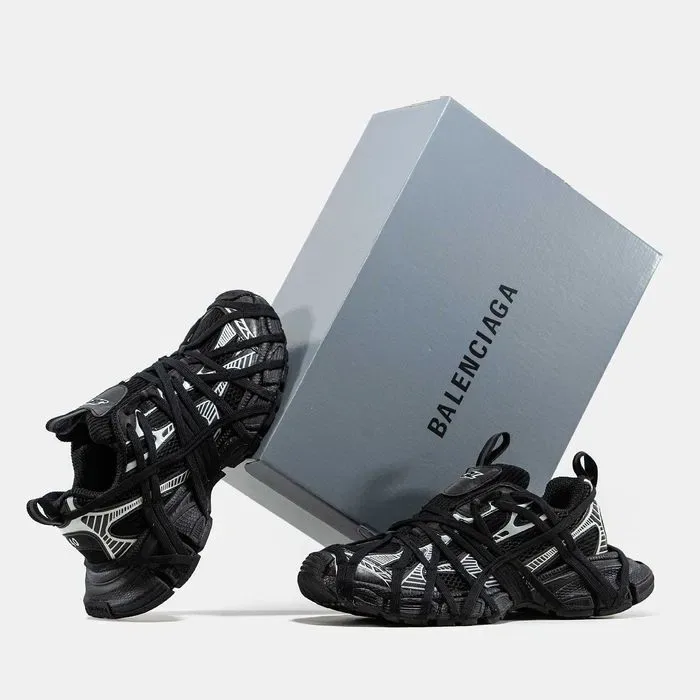 Кросівки Balenciaga 3XL Extreme Lace Black/Silver premium | Кроссовки жіночі — фото 8