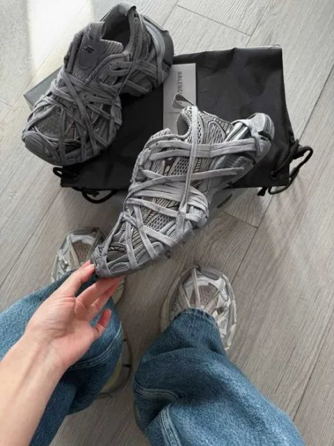 Кросівки Balenciaga 3XL Extreme Lace Double Grey premium | Кроссовки жіночі