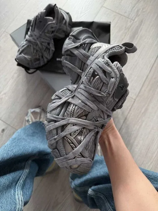 Кросівки Balenciaga 3XL Extreme Lace Double Grey premium | Кроссовки жіночі — фото 2