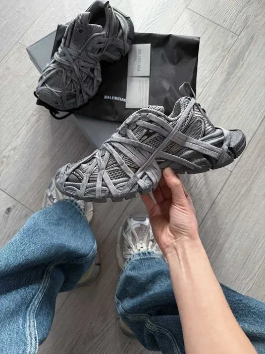 Кросівки Balenciaga 3XL Extreme Lace Double Grey premium | Кроссовки жіночі — фото 4