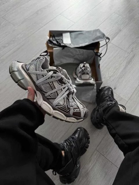 Кросівки Balenciaga 3XL Extreme Lace Grey - Brown premium | Кроссовки жіночі чоловічі