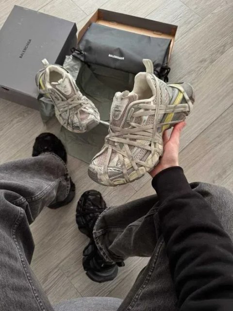 Кросівки Balenciaga 3xl Extreme Lace Sneaker in Light Beige premium | Кроссовки жіночі чоловічі