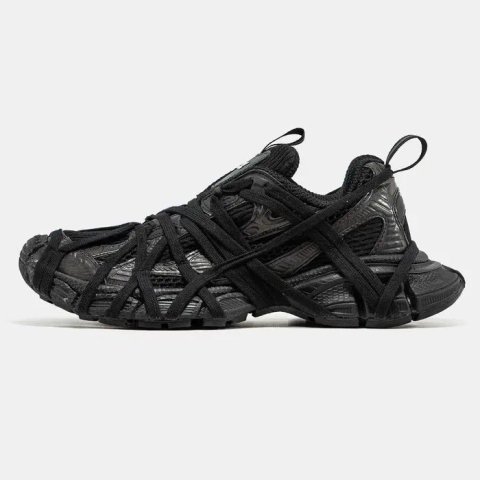 Кросівки Balenciaga 3XL Extreme Lace Triple Black premium | Кроссовки жіночі чоловічі