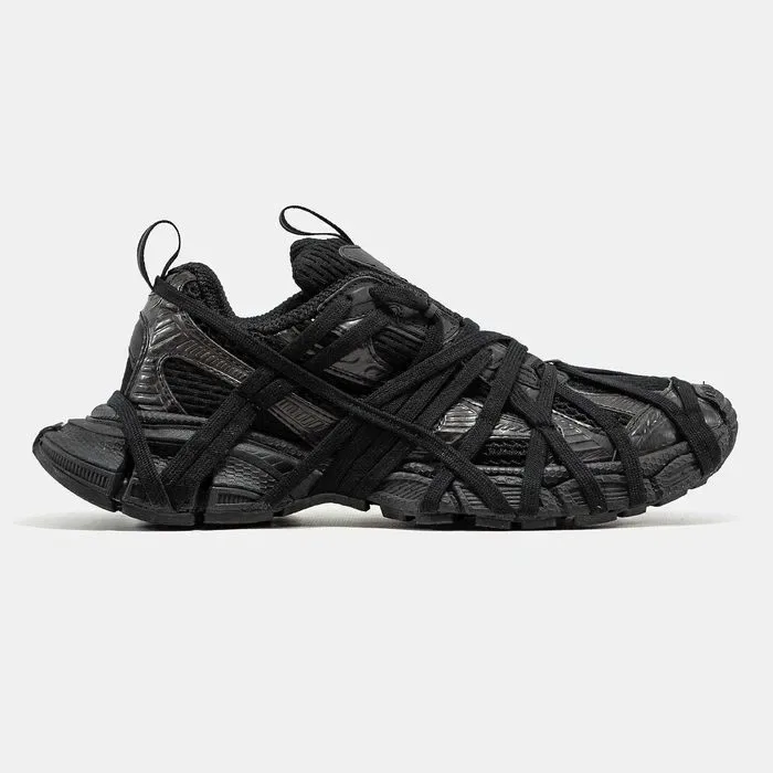 Кросівки Balenciaga 3XL Extreme Lace Triple Black premium | Кроссовки жіночі чоловічі — фото 5