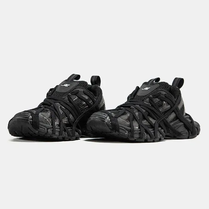 Кросівки Balenciaga 3XL Extreme Lace Triple Black premium | Кроссовки жіночі чоловічі — фото 7