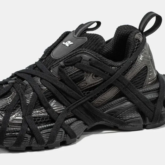 Кросівки Balenciaga 3XL Extreme Lace Triple Black premium | Кроссовки жіночі чоловічі — фото 8