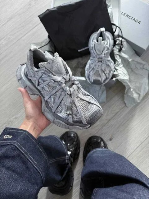 Кросівки Balenciaga 3xl Extreme Laces Trainers in Grey premium | Кроссовки жіночі чоловічі
