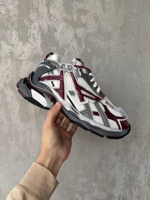 Кросівки Balenciaga Runner Burgundy/Grey (люкс якість) | Кроссовки жіночі чоловічі
