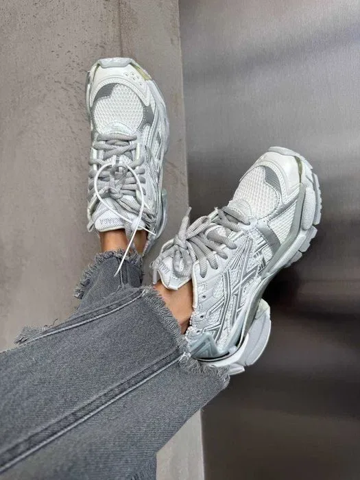 Кросівки BALENCIAGA RUNNER TRAINER White/Silver premium | Кроссовки жіночі чоловічі — фото 5