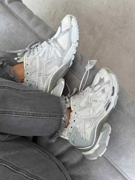 Кросівки BALENCIAGA RUNNER TRAINER White/Silver premium | Кроссовки жіночі чоловічі — фото 6