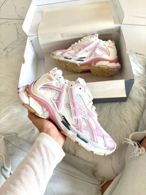 Кросівки Balenciaga Runner White/Pink (Люкс якість) | Кроссовки жіночі