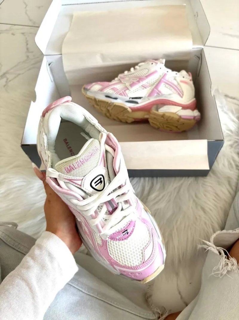 Кросівки Balenciaga Runner White/Pink (Люкс якість) | Кроссовки жіночі — фото 3