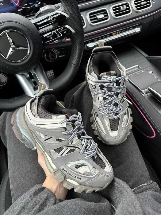 Кросівки Balenciaga Track 3.0 Grey/Grey Premium | Кроссовки жіночі чоловічі — фото 3