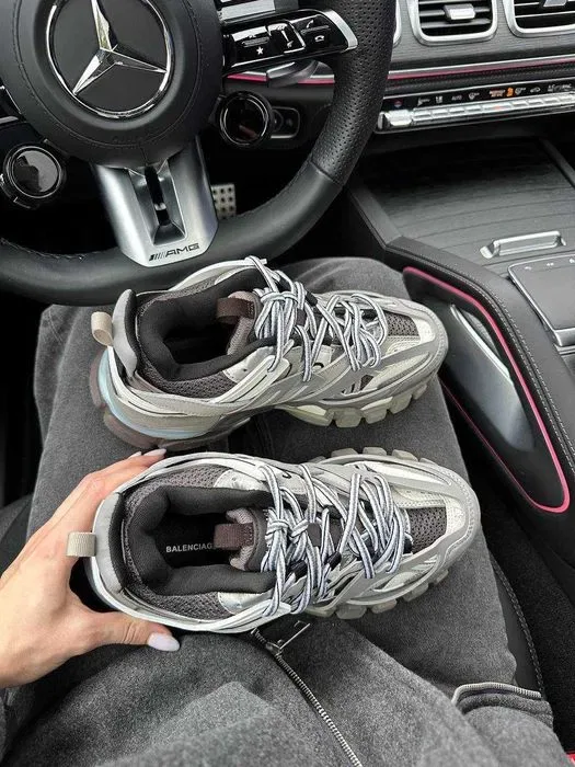 Кросівки Balenciaga Track 3.0 Grey/Grey Premium | Кроссовки жіночі чоловічі — фото 4
