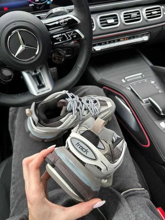 Кросівки Balenciaga Track 3.0 Grey/Grey Premium | Кроссовки жіночі чоловічі — фото 5