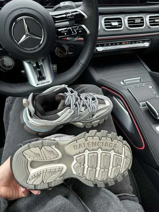 Кросівки Balenciaga Track 3.0 Grey/Grey Premium | Кроссовки жіночі чоловічі — фото 6