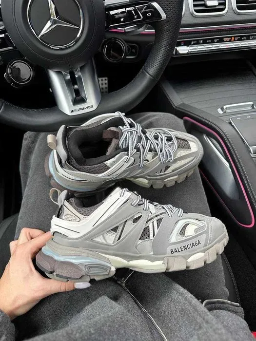 Кросівки Balenciaga Track 3.0 Grey/Grey Premium | Кроссовки жіночі чоловічі — фото 7