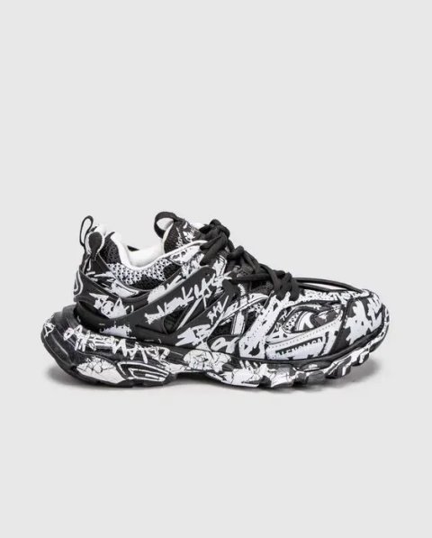 Кросівки Balenciaga Track Graffiti Black/White premium | Кроссовки жіночі чоловічі