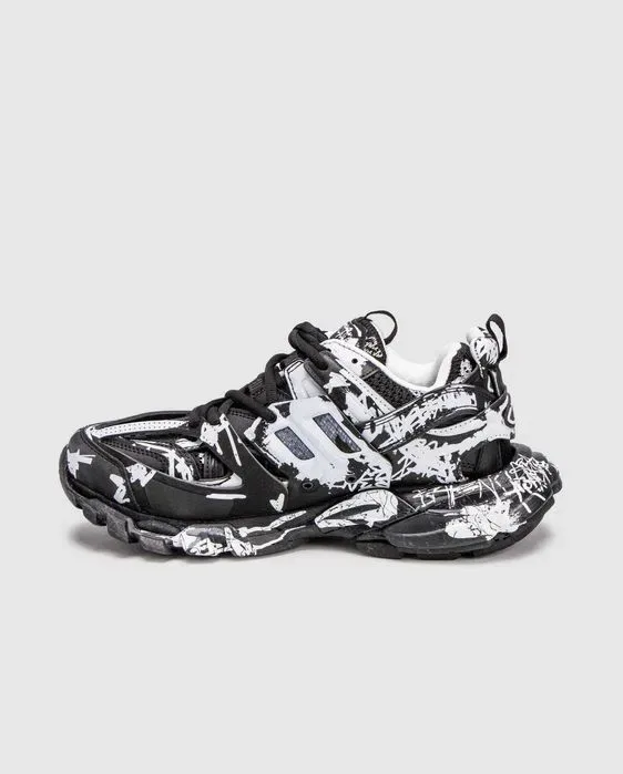 Кросівки Balenciaga Track Graffiti Black/White premium | Кроссовки жіночі чоловічі — фото 2