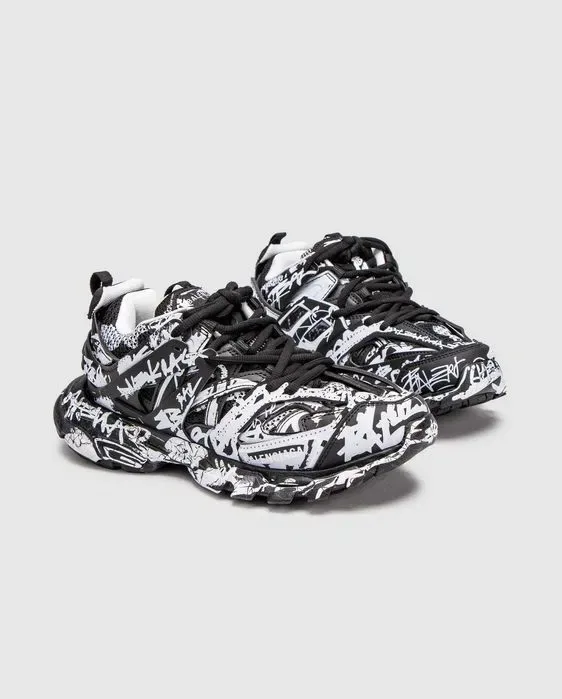 Кросівки Balenciaga Track Graffiti Black/White premium | Кроссовки жіночі чоловічі — фото 3