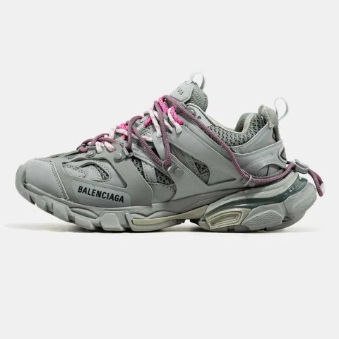Кросівки Balenciaga Track Trail Laces Grey/Pink (Люкс якість) | Кроссовки жіночі