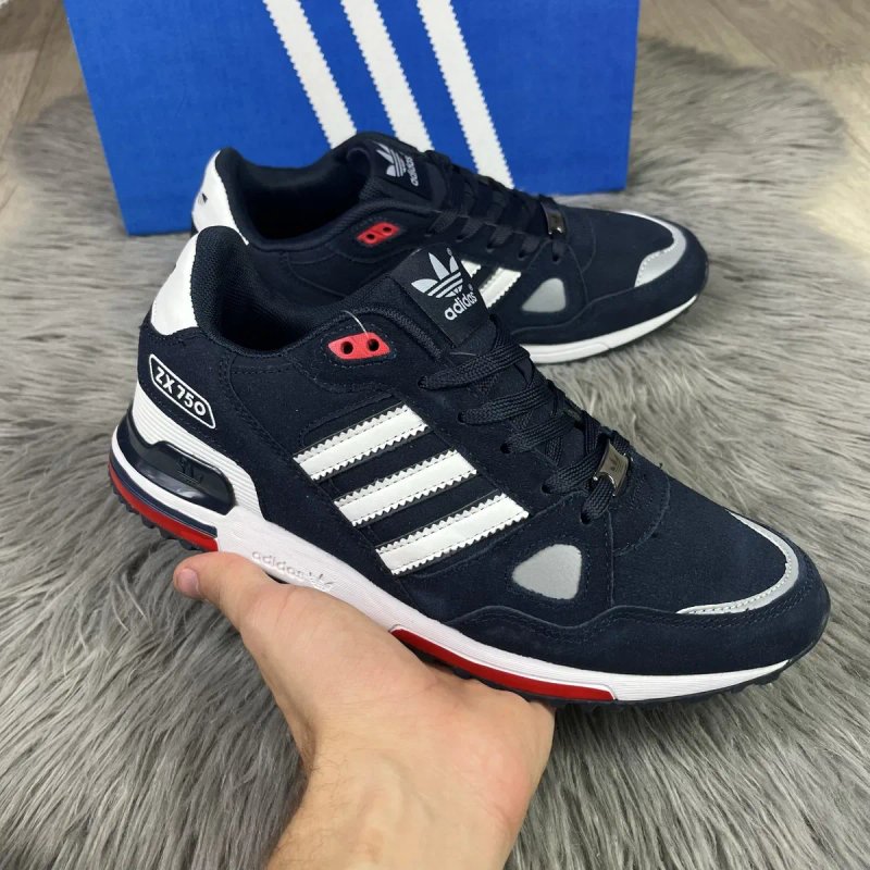 Кросівки чоловічі Adidas ZX 750 сині (41-46) розміри — фото 2