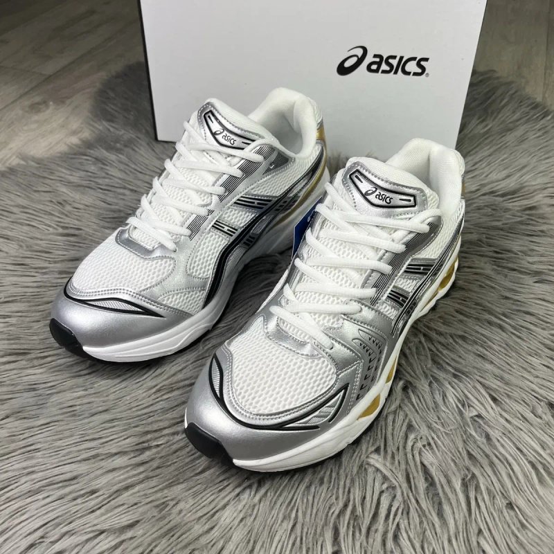 Кросівки чоловічі Asics Gel-Kayano 14 білі/сірі/золоті, (41-46) розміри — фото 4
